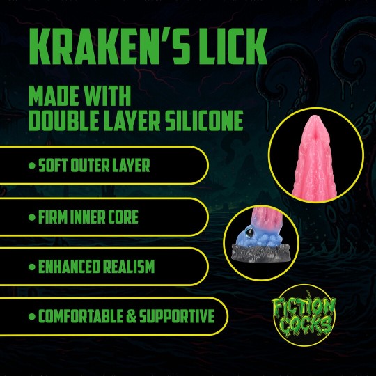 MONSTER-DILDO AUS SILIKON KRAKEN'S LICK BLAU/ROT OUCH!