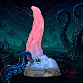 DILDO MONSTER IN SILICONE KRAKEN'S LICK BLU/ROSSO OUCH!