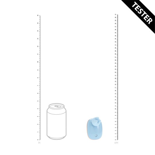DREAMSICLE - COMPACT AIRTAP VIBRATOR WITH TWO HEAD ATTACHMENTS - BLUE - TESTER