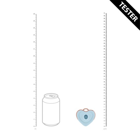 LUVIE - HEART-SHAPED AIRTAP VIBRATOR - BLUE - TESTER