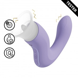 CALLALILY - G-SPOT TAP VULVA BREAST SUCTION AND TONGUE STIMULATOR - LAVENDER - TESTER