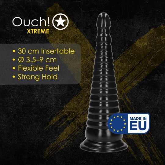 TWISTED VORTEX - ANAL PLUG - 30 CM - BLACK