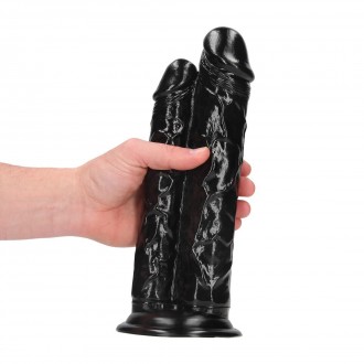 DOUBLE TITAN - REALISTIC DOUBLE DILDO - 24,5 CM - BLACK