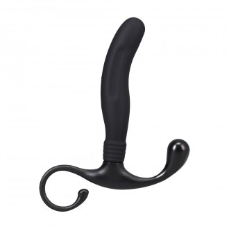 SMOOTH SILICONE PROSTATE MASSAGER - BLACK
