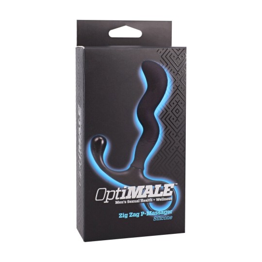 ZIG ZAG SILICONE PROSTATE MASSAGER - BLACK