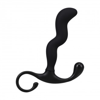 ZIG ZAG SILICONE PROSTATE MASSAGER - BLACK
