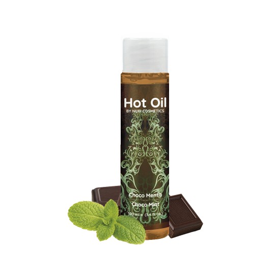 OLIO DA MASSAGGIO CON EFFETTO TERMICO AL CIOCCOLATO E MENTA HOT OIL NUEI 100ML