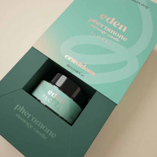 МАССАЖНАЯ СВЕЧА EDEN С ФЕРОМОНАМИ И ЦВЕТОЧНЫМ АРОМАТОМ 20ML CRUSHIOUS