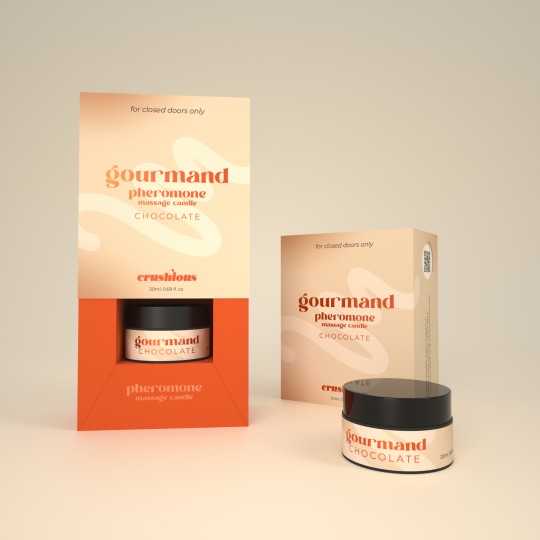 VELA DE MASAJE GOURMAND CON FEROMONAS Y AROMA A CHOCOLATE 20 ML CRUSHIOUS
