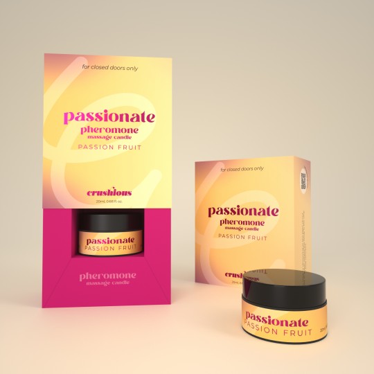 CANDELA DA MASSAGGIO PASSIONATE CON FEROMONI E PROFUMO DI FRUTTA DELLA PASSIONE 20 ML CRUSHIOUS