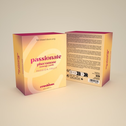 PASSIONATE-MASSAGEKERZE MIT PHEROMONEN UND PASSIONSFRUCHT-DUFT 20 ML CRUSHIOUS