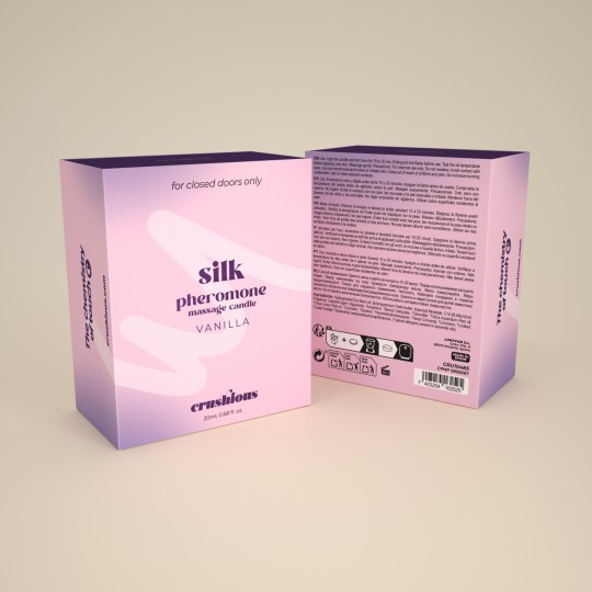 PACK 5 + 1 FREE CRUSHIOUS SILK MASSAGE CANDLE WITH PHEROMONES AND VANILLA SCENT 20ML