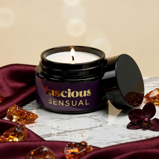 VELA DE MASSAGEM LUSCIOUS COM FEROMONAS E AROMA SENSUAL 20ML CRUSHIOUS