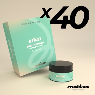 40ER-PACK  MASSAGEKERZE EDEN MIT PHEROMONEN UND BLUMENAROMA 20ML CRUSHIOUS