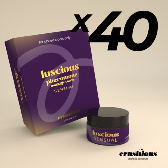 CONFEZIONE DA 40 CANDELA DA MASSAGGIO LUSCIOUS CON FEROMONI E PROFUMO SENSUALE 20ML CRUSHIOUS