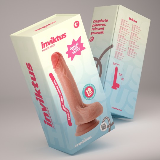 DILDO DE SILICONE LÍQUIDO INVIKTUS 7 CRUSHIOUS PELE