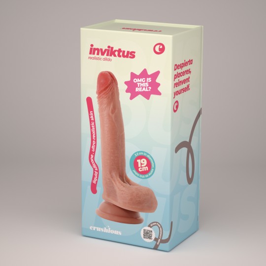 DILDO DE SILICONE LÍQUIDO INVIKTUS 7 CRUSHIOUS PELE