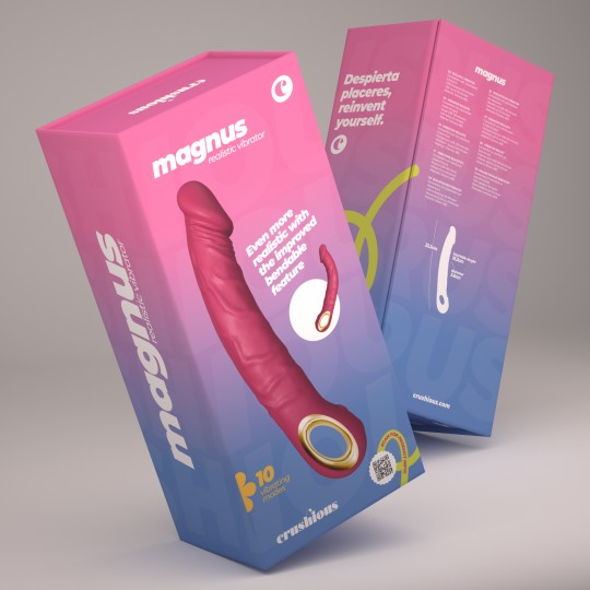 VIBRADOR FLEXÍVEL MAGNUS BEND ROSA CRUSHIOUS