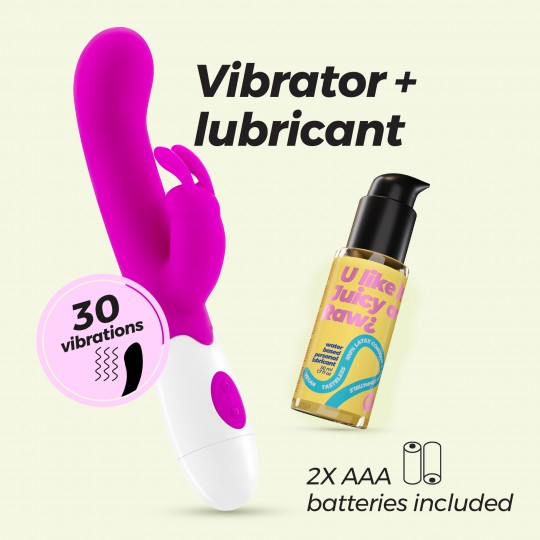 CRUSHIOUS JIGGLIE RABBIT VIBRATOR WITH WATERBASED LUBRICANT INCLUDED