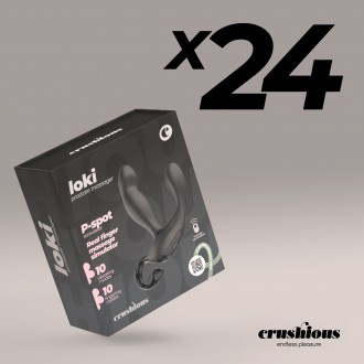 PACK DE 24 MASAJEADOR DE PRÓSTATA LOKI RECARGABLE CON MANDO A DISTANCIA CRUSHIOUS