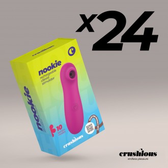 PACK DE 24 ESTIMULADOR CLITORIAL RECARGABLE NOOKIE CRUSHIOUS