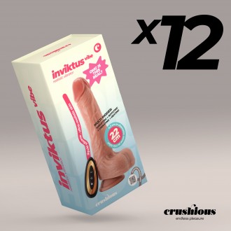 PACK DE 12 VIBRADORE DE SILICONA LÍQUIDA INVIKTUS VIBE 8,5 CRUSHIOUS PIEL