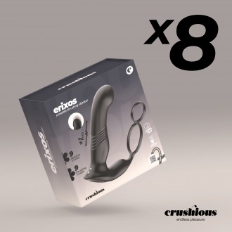 PACK DE 8 VIBRADOR DE PRÓSTATA CON MANDO A DISTANCIA ERIXOS CRUSHIOUS