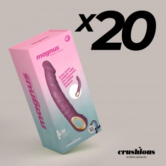 PACK DE 20 VIBRADOR FLEXIBLE MAGNUS BEND MORADO CRUSHIOUS