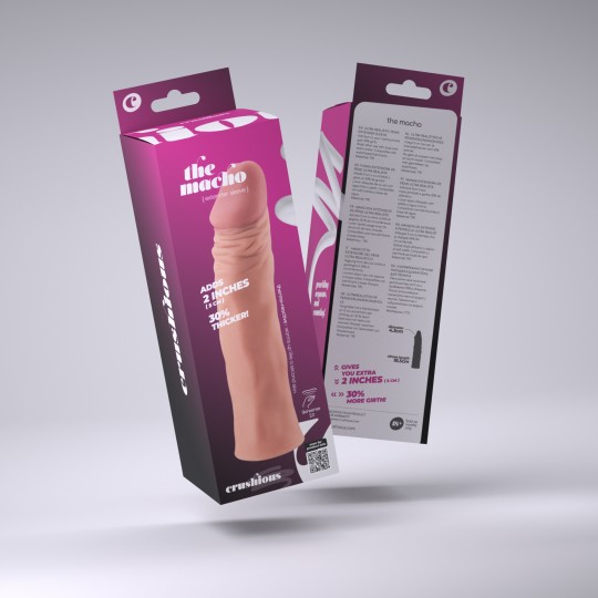 MANICOTTO DEL PENE REALISTICO CON ESTENSIONE 2 " IL MASCHIO CRUSHIOUS