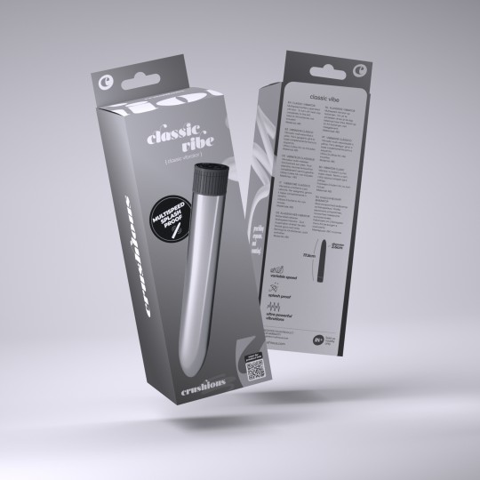VIBRATORE CLASSICO VIBE CRUSHIOUS ARGENTO