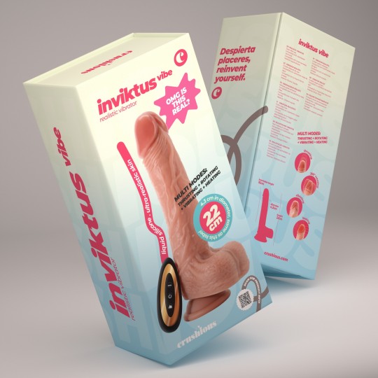 5 + 1 GRATUITO VIBRADOR DE SILICONA LIQUIDA INVIKTUS VIBE 8,5 CRUSHIOUS PIEL