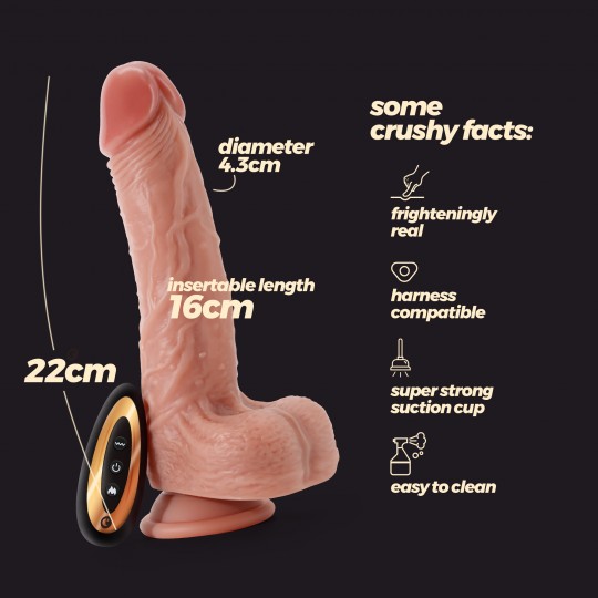 VIBRADOR DE SILICONE LÍQUIDO INVIKTUS VIBE 8,5 CRUSHIOUS PELE