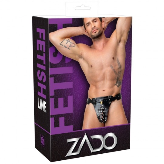 LEATHER CHASTITY THONG