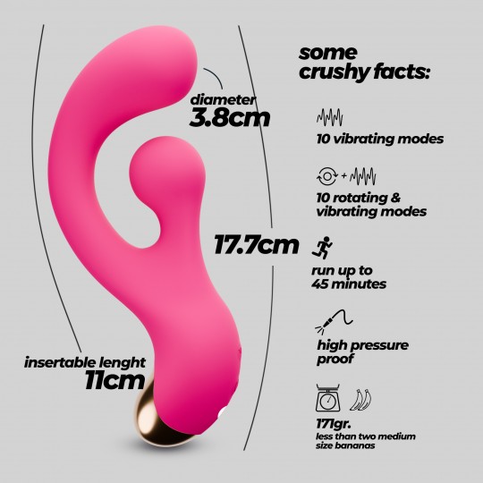 PLEASER VIBRATORE CON STIMOLAZIONE ROTANTE CRUSHIOUS