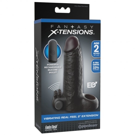 VIBRATING REAL FEEL 2" EXTENSION