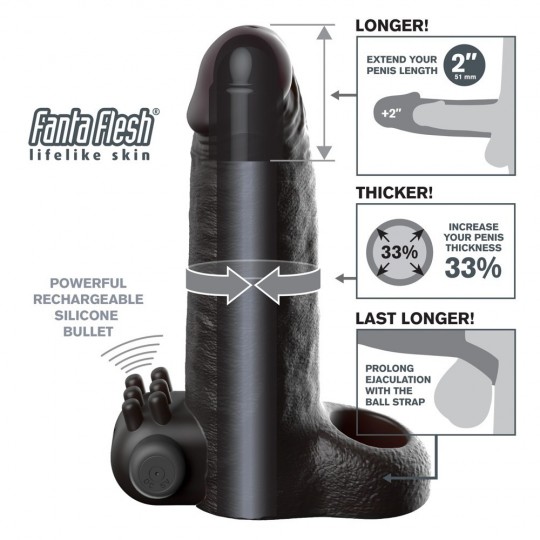 VIBRATING REAL FEEL 2" EXTENSION