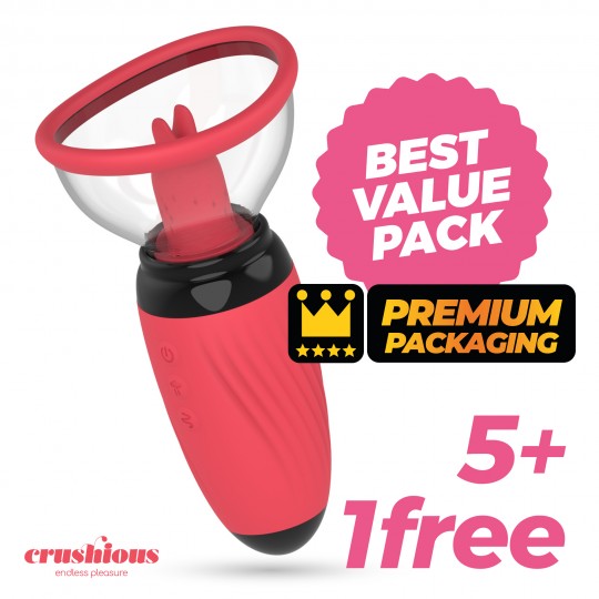 5 + 1 GRATUITO SCARLET BOMBA ESTIMULADORA VULVAR RECARGABLE CRUSHIOUS