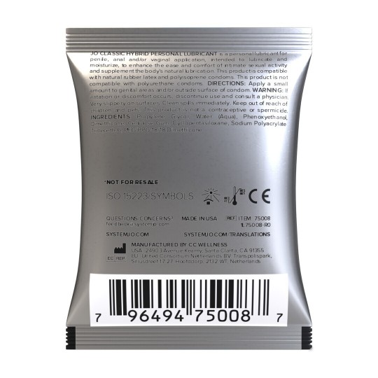 CLASSIC HYBRID - WATERBASED AND SILICONEBASED LUBRICANT - 0.17 FL OZ / 5 ML - SACHET