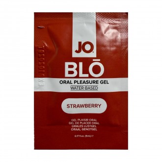 BLO - STRAWBERRY - ORAL PLEASURE GEL - 0.17 FL OZ / 5 ML - SACHET