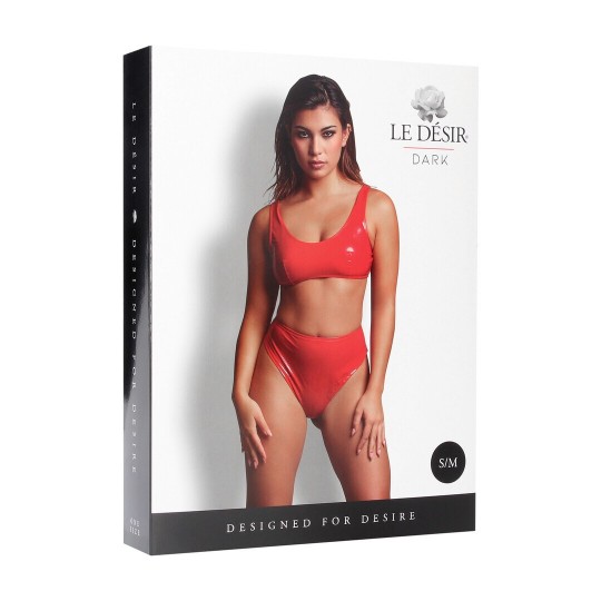 VIXEN - CROP AND HIGH WAIST STRING - ONE SIZE - RED