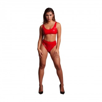 VIXEN - CROP AND HIGH WAIST STRING - ONE SIZE - RED