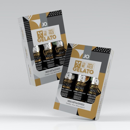 TRI-ME TRIPLE PACK - GELATO - GIFT SET WITH THREE LUBRICANTS - 1 FL OZ / 30 ML