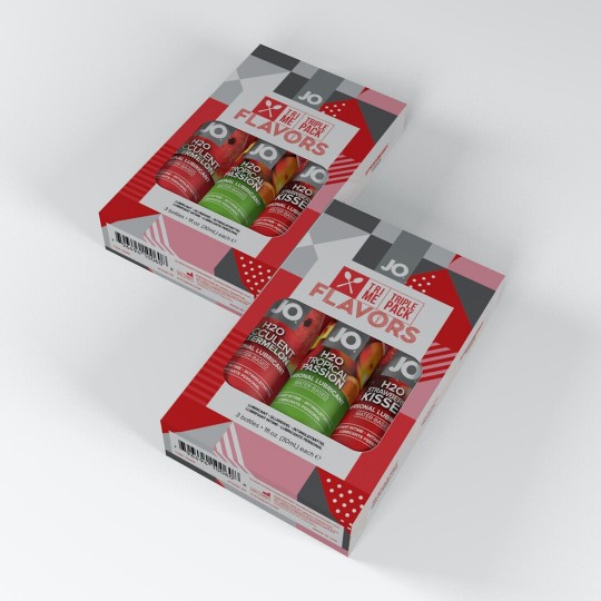 TRI-ME TRIPLE PACK - FLAVORS - GIFT SET WITH THREE LUBRICANTS - 1 FL OZ / 30 ML