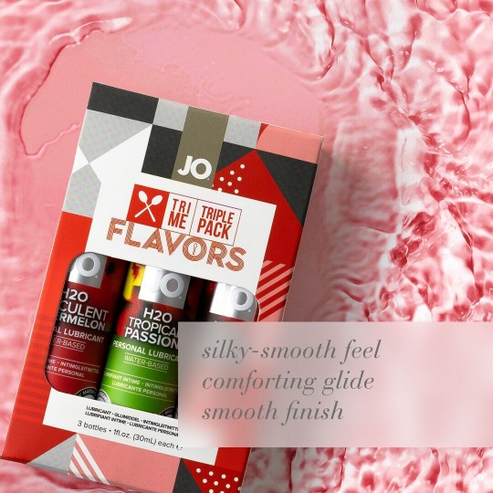 TRI-ME TRIPLE PACK - FLAVORS - GIFT SET WITH THREE LUBRICANTS - 1 FL OZ / 30 ML