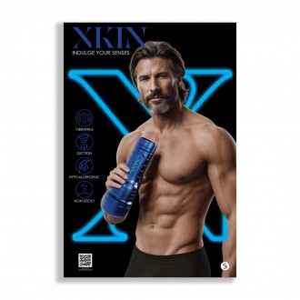 XKIN - METALLIX - LED POSTER - 60 X 90 - METALLIC BLUE