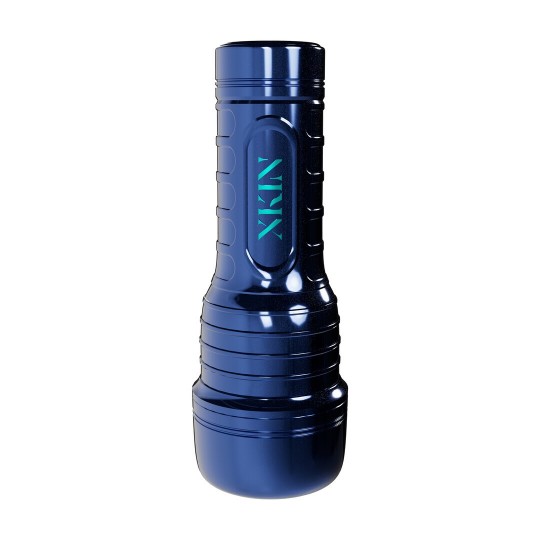 METALLIX - RONAN COBALT - VIBRATING TORCH MASTURBATOR WITH SUCTION - MOUTH - 660G - BLUE/FLESH