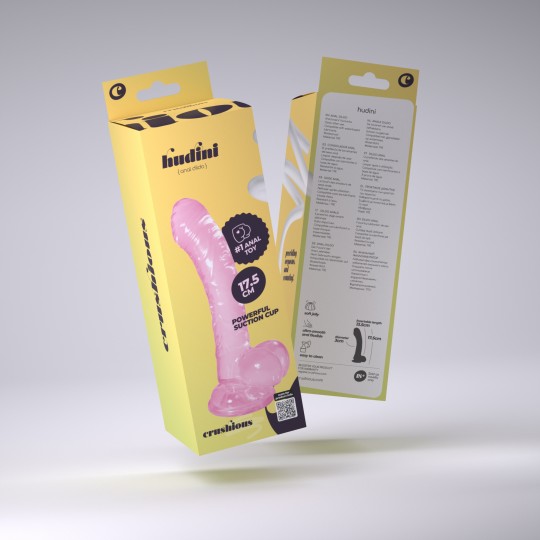 HUDINI DILDO ANALE GELATINOSO ROSA CRUSHIOUS