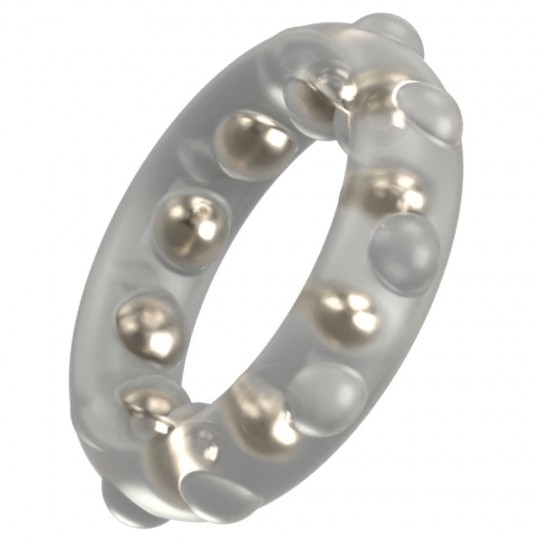 COCK RING WITH METAL BALLS