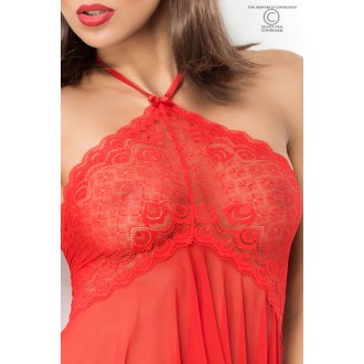 BABYDOLL AND THONG CR-3884 RED