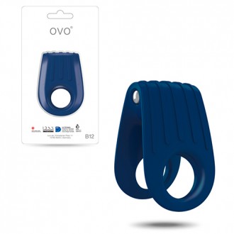 OVO B12 DOUBLE PENIS RING  BLUE
